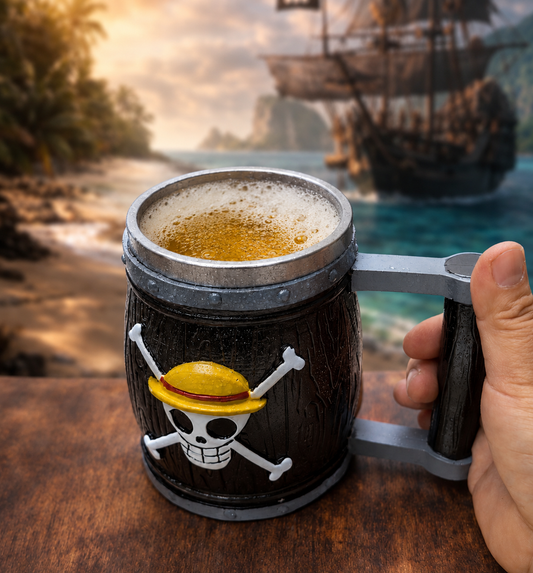 Chop Barril de One Piece con Acero Inoxidable | Tazas y Chops de One Piece