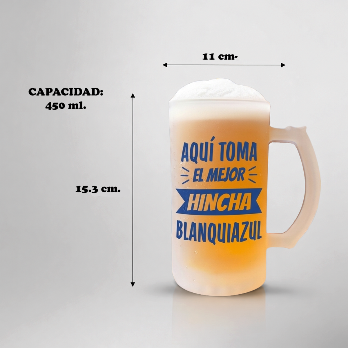 Chop Cervecero Aquí Toma el Mejor Hincha Blanquiazul - Chop Pavonado