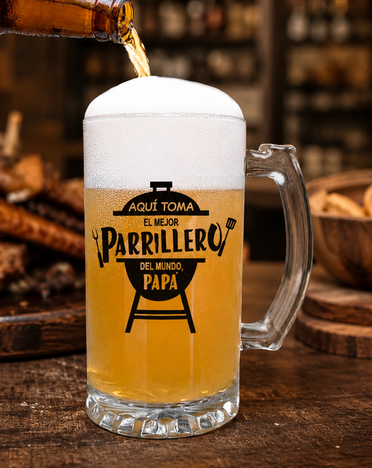 Chop Cervecero Aquí Toma el Mejor Parrillero del Mundo, Papá | Chop Cervecero Papá | Chop Transparente