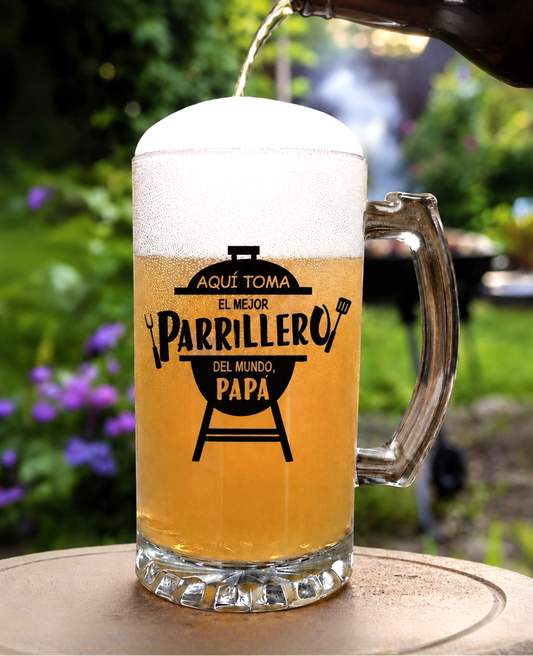 Chop Cervecero Aquí Toma el Mejor Parrillero del Mundo, Papá | Chop Cervecero Papá | Chop Transparente