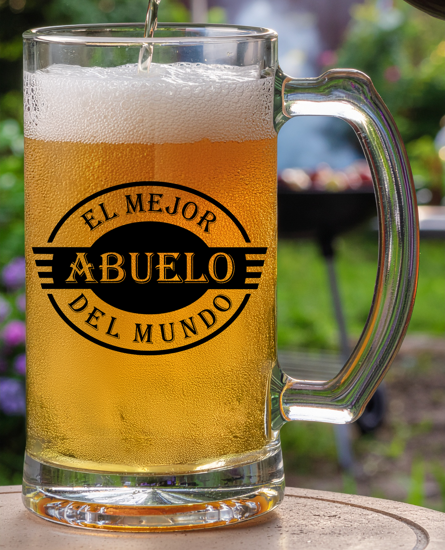 Chop Cervecero Transparente El Mejor Abuelo del Mundo- Chop Cervecero Día del Padre - Chops para Papá