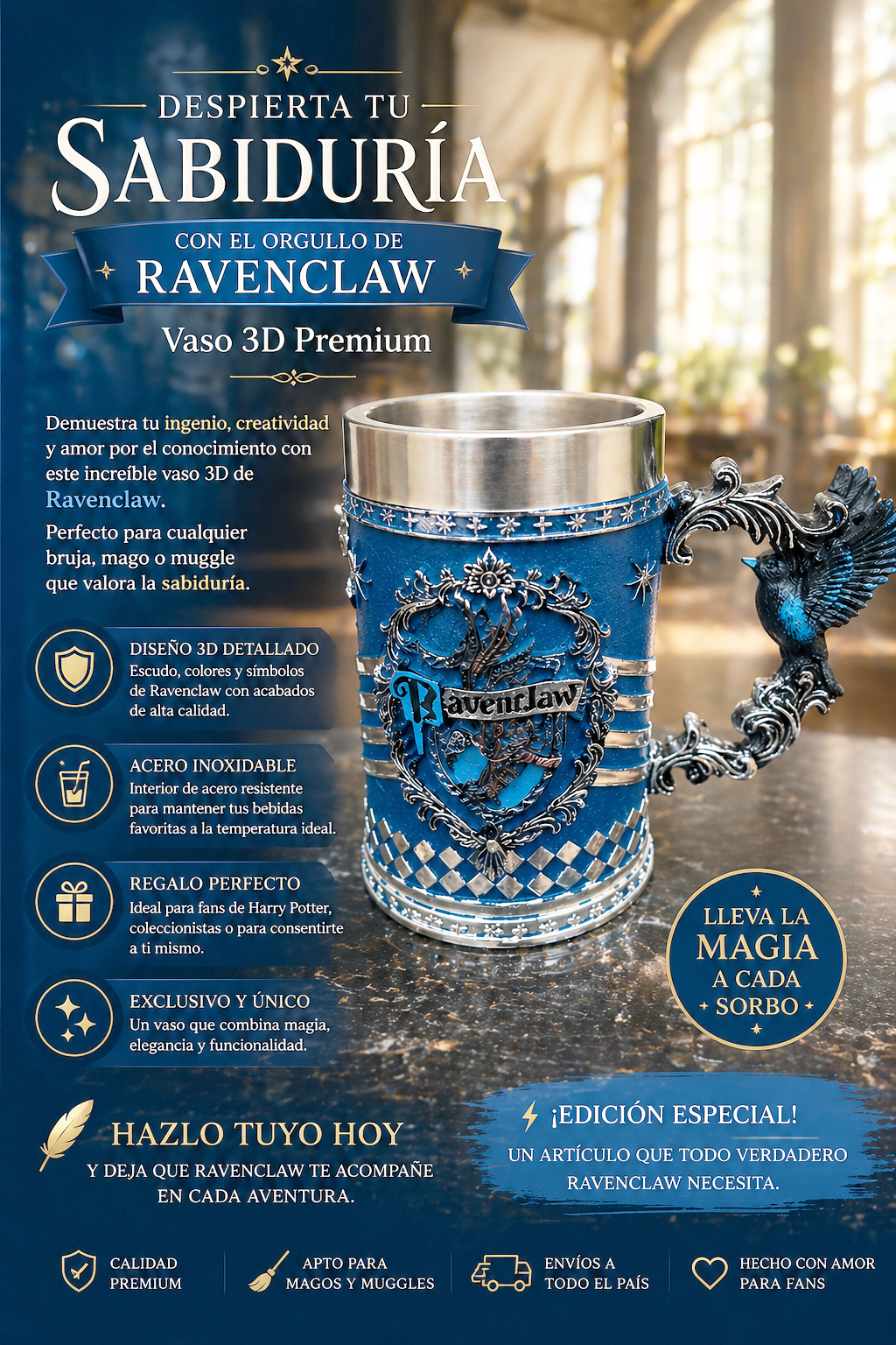 Grande Taza / Chop Ravenclaw | Tazas Harry Potter