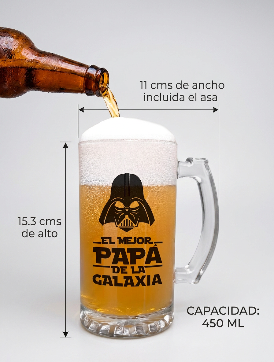 Chop Cervecero El Mejor Papá de la Galaxia | Chop Cervecero Papá | Chop Transparente