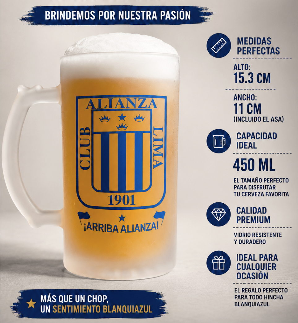 Chop Camiseta Alianza Lima con tu Nombre
