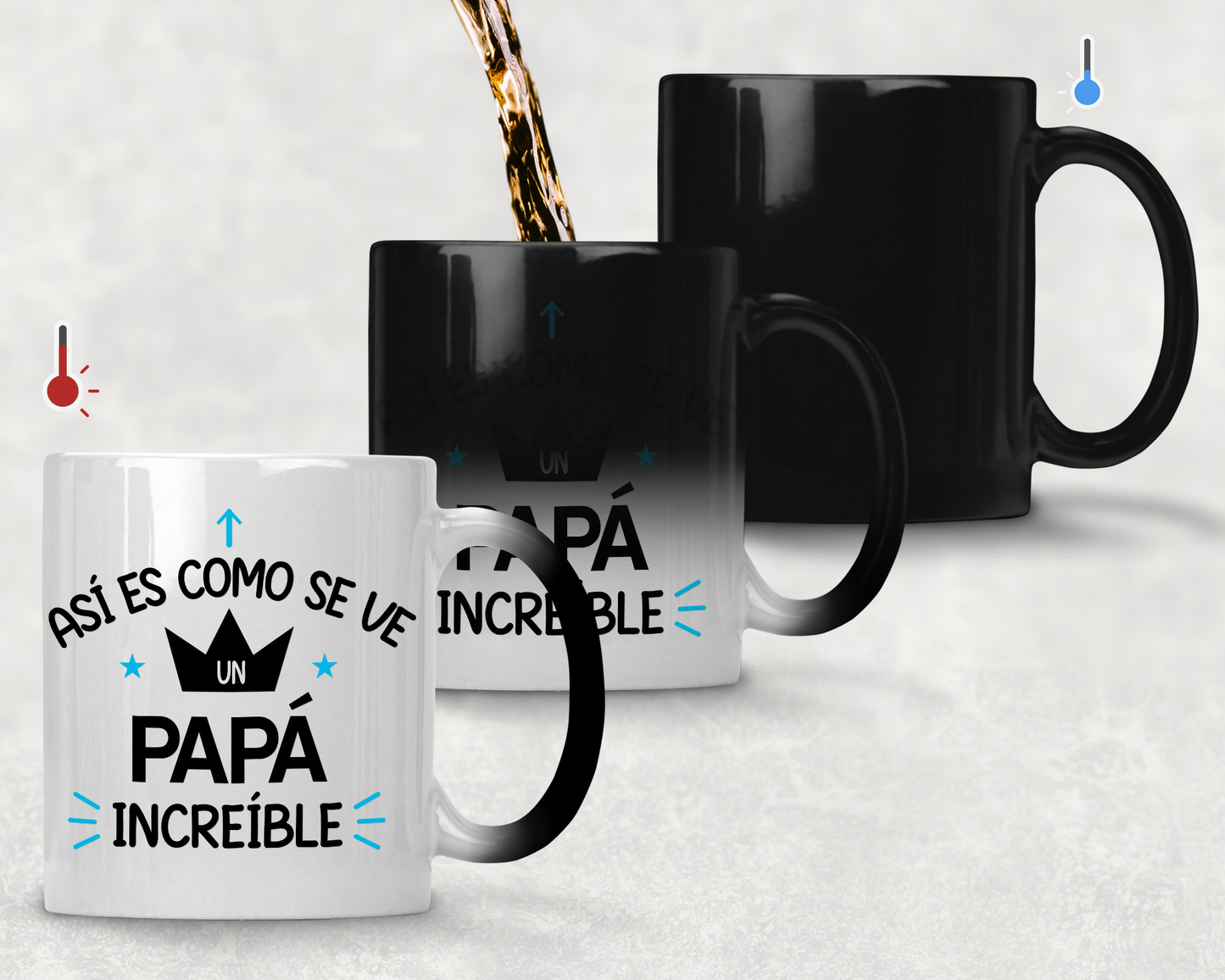 Taza Así es como se ve un papá increíble - Taza Mágica 11 oz -Tazas Día del Padre - Tazas para Papá