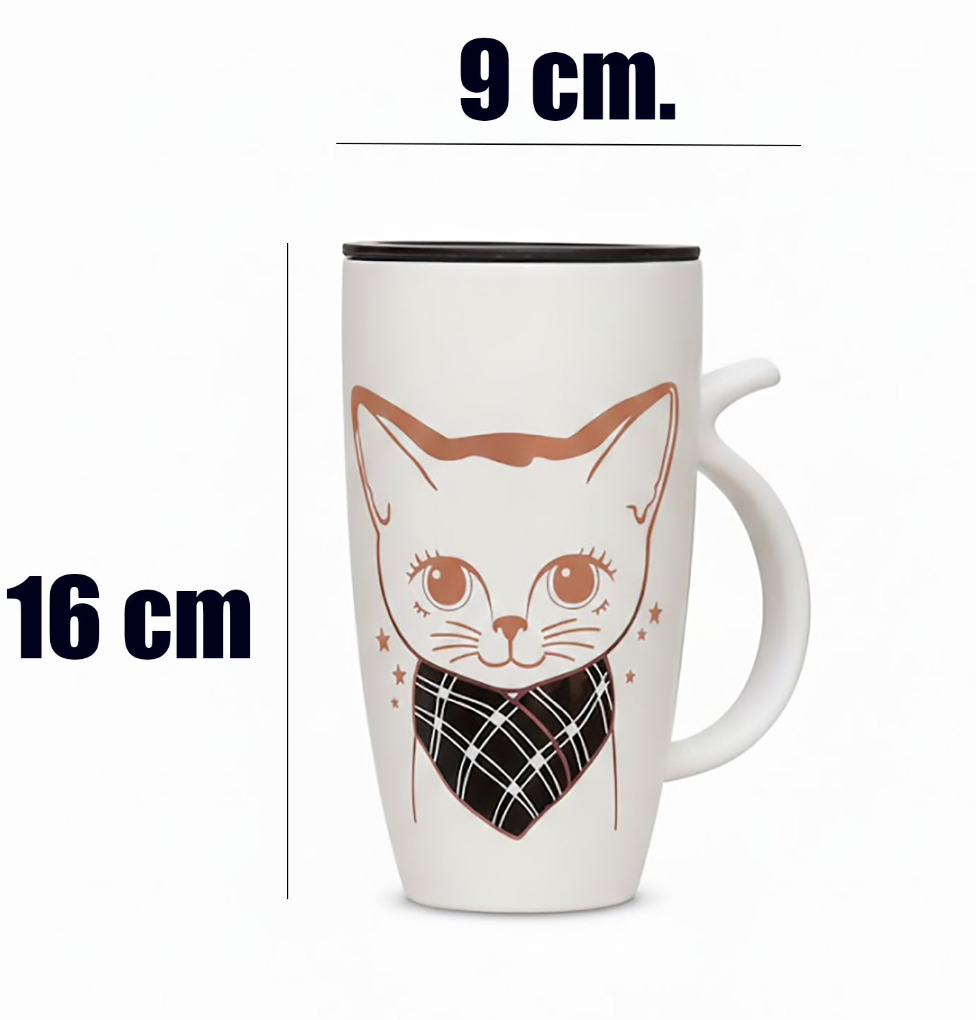 Taza Blanca Alta de Gatitos Chic - Taza Gatos