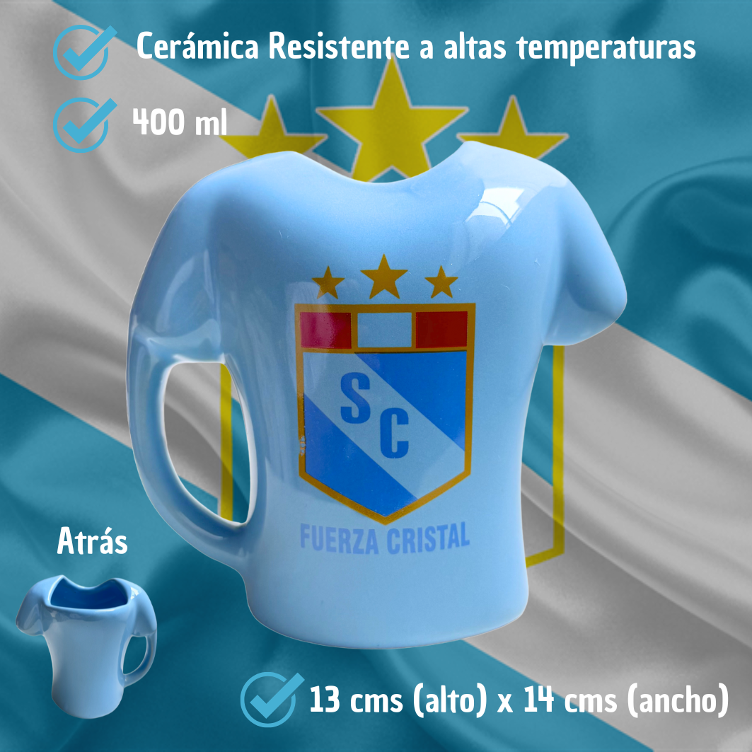Taza Camiseta Sporting Cristal en 3D - Tazas Sporting Cristal - Taza Fútbol