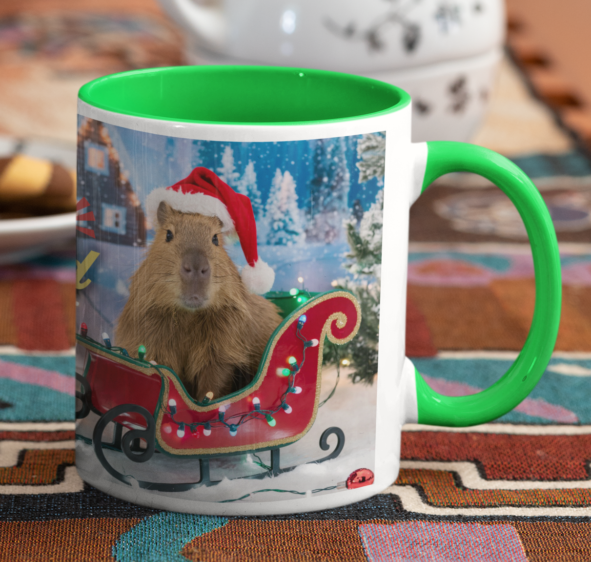 Taza Capibara Navidad Taza Navidad Taza Navideña