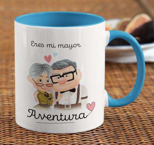 Taza Eres Mi Mayor Aventura - Up! Una aventura de Altura - Taza San Valentín para Parejas