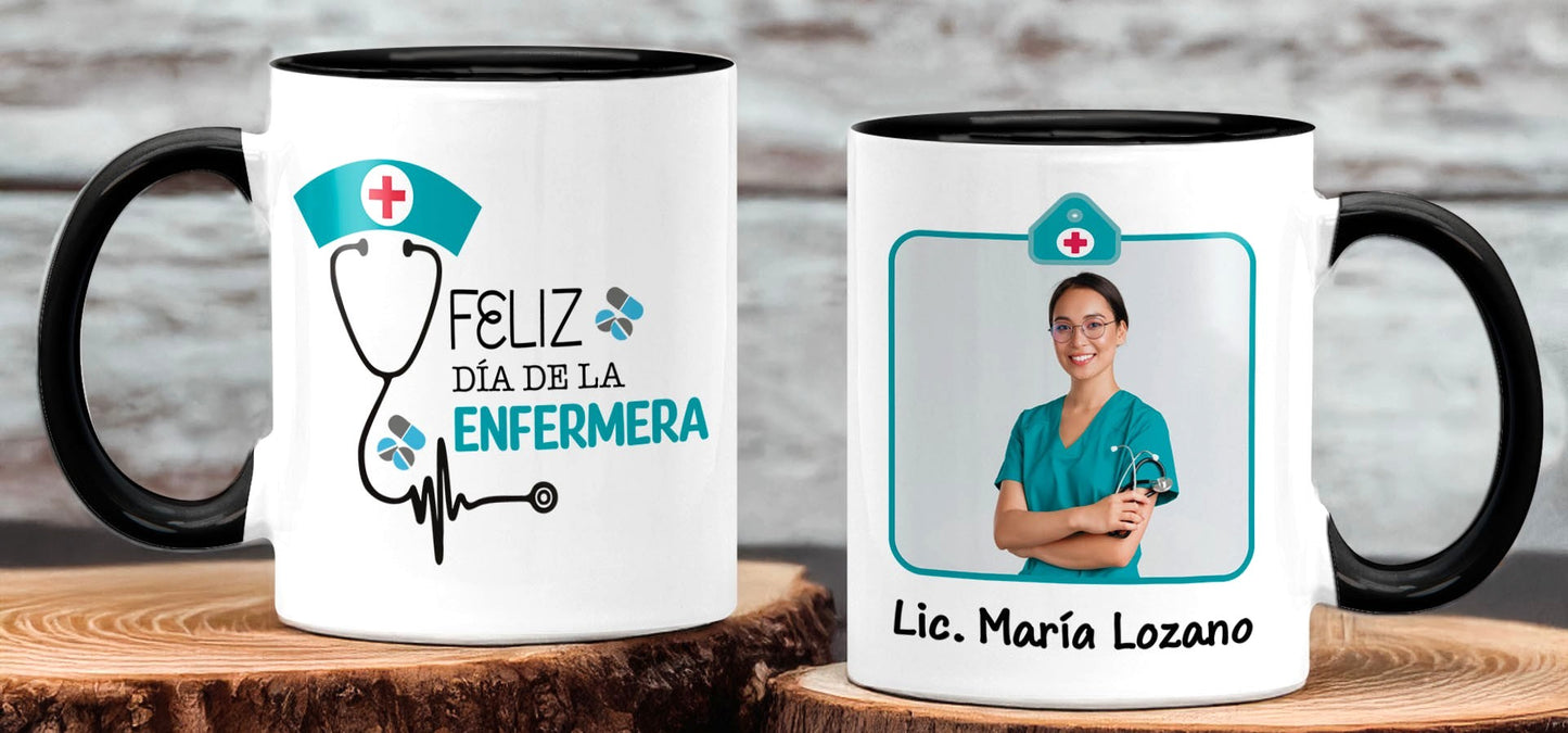 Feliz Día de la Enfermera en su Taza Personalizada