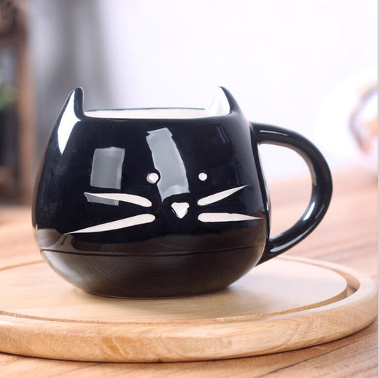 Taza Gatito con Orejitas 3D Negro