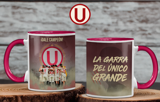 Taza La Garra del único Grande - Taza Blanca y Guinda 11 oz - Taza de Fútbol - Tazas Universitario