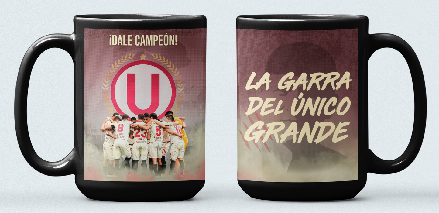 Taza La Garra del único Grande - Taza Negra 15 oz - Taza de Fútbol - Tazas Universitario