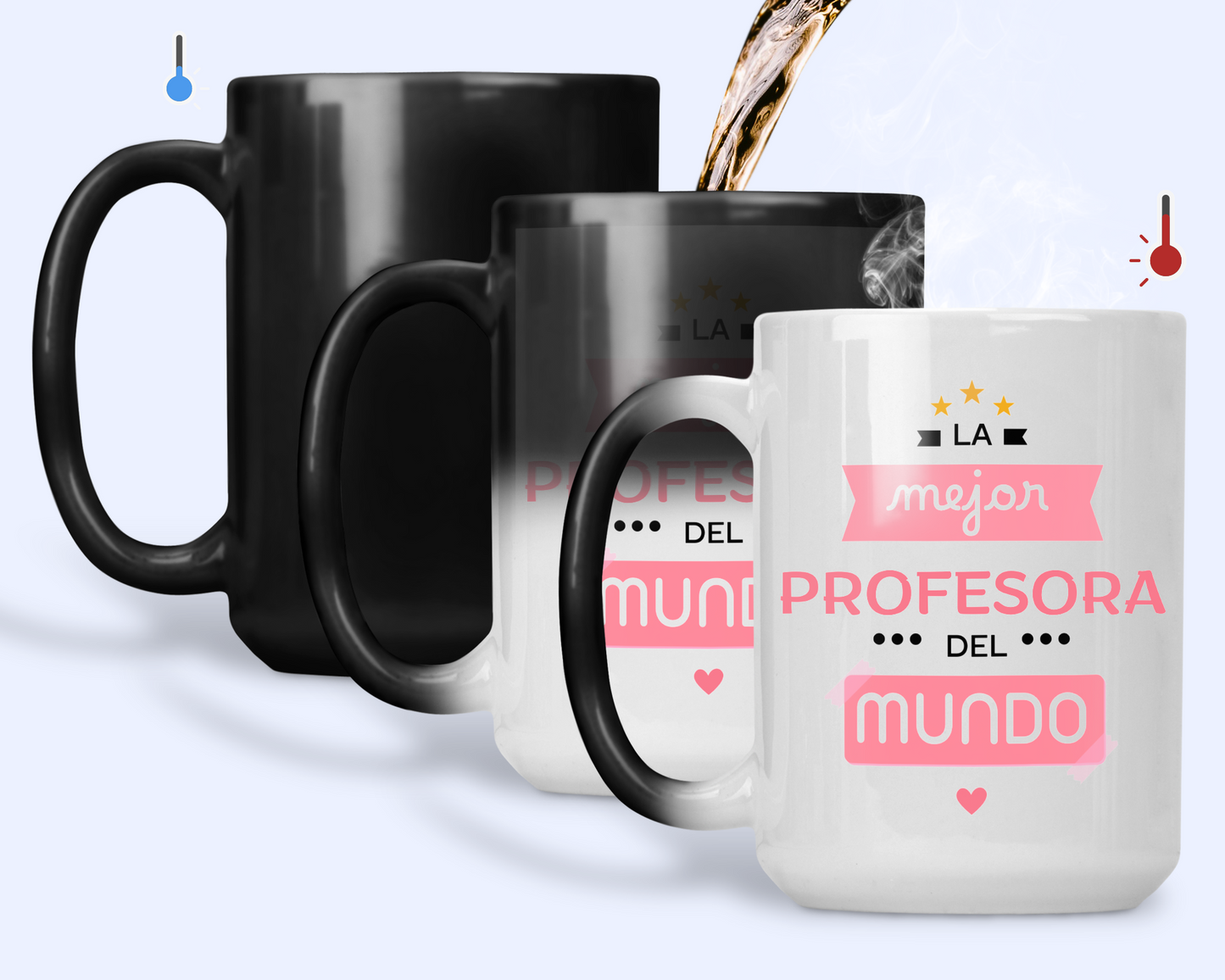 Taza La Mejor Profesora del Mundo-Taza Mágica 15 oz-Tazas Día del Maestro -Taza Profesor