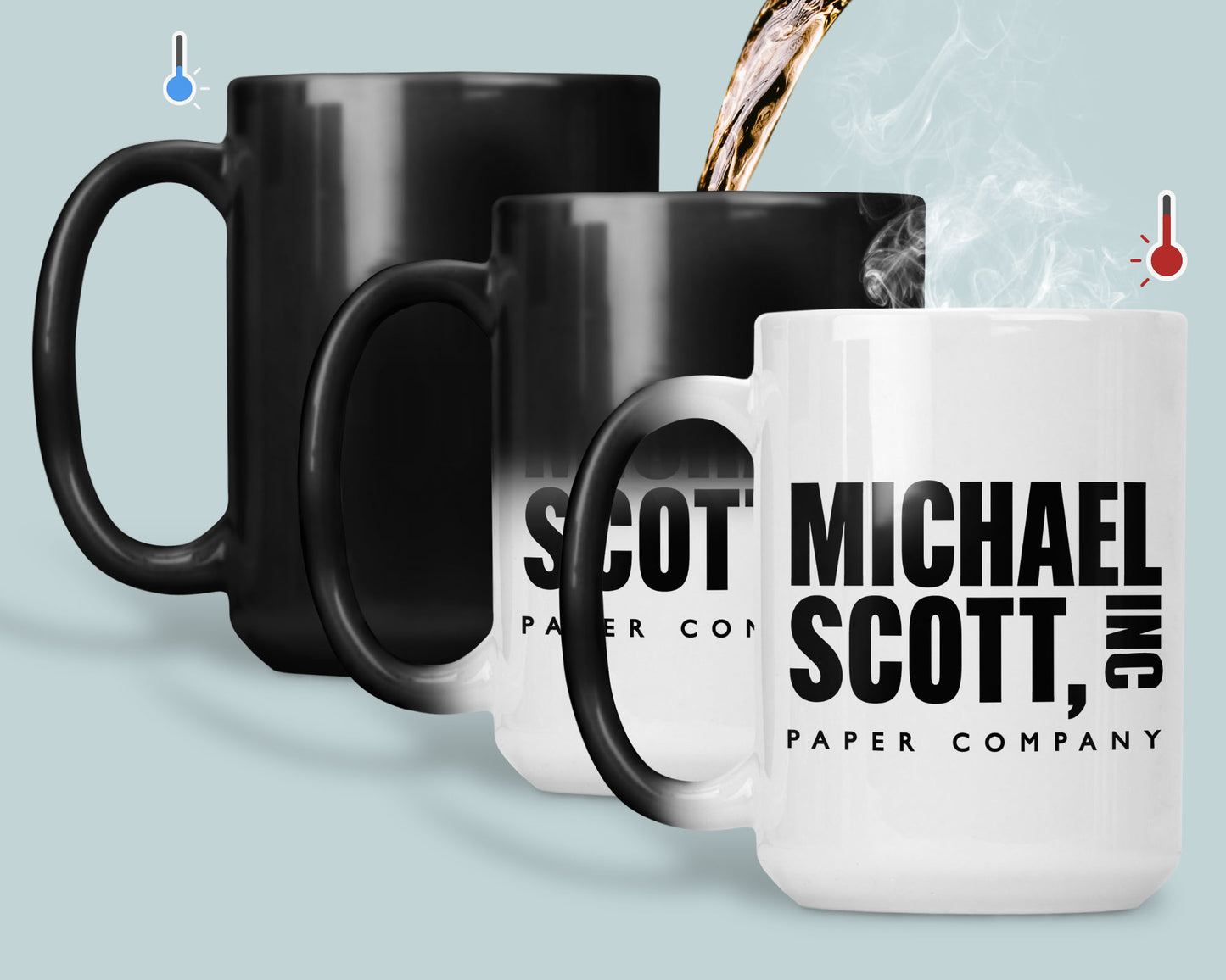 Taza Michael Scott Paper Company - Taza Mágica 15 oz - Tazas The Office - Tazas de series