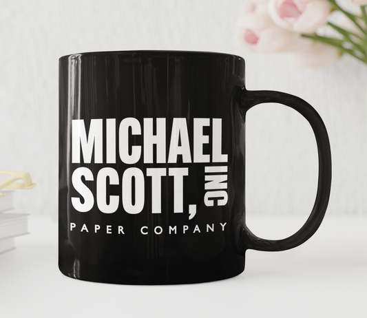 Taza Michael Scott Paper Company - Taza Negra 11 oz - Tazas The Office - Tazas de series