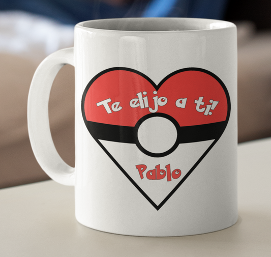 Taza Pokemón, te elijo a ti! - Taza San Valentín para parejas