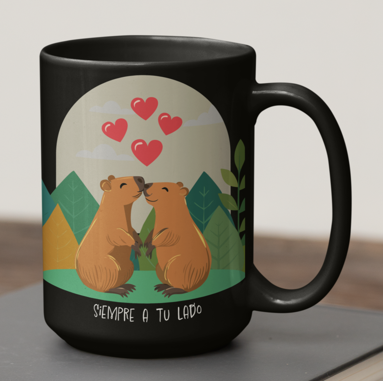 Taza Capibaras Siempre a tu Lado - Taza San Valentín para Parejas