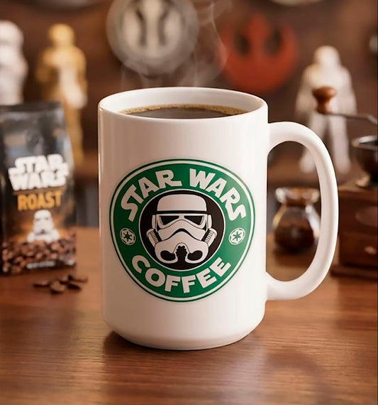 Taza Star Wars Coffee | Taza Star Wars | Taza Blanca de 15 oz