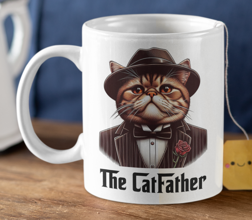 Taza The Cat Father - Taza Blanca 11 oz - Taza Gato