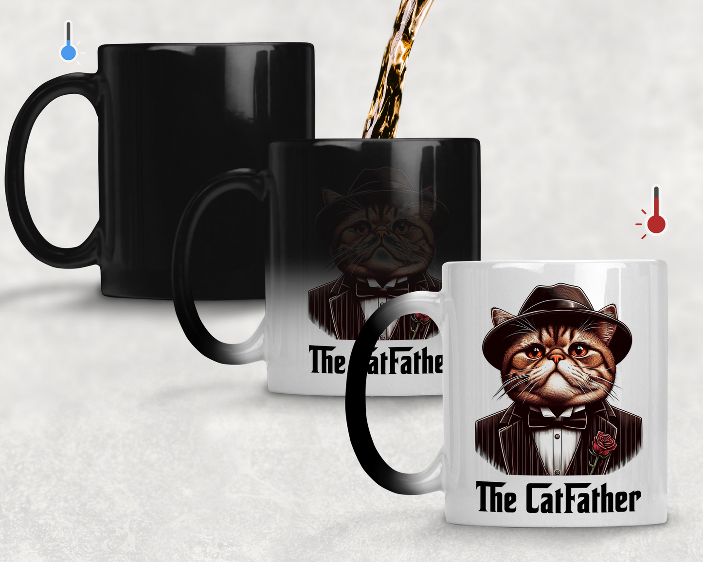 Taza The Cat Father - Taza Mágica 11 oz - Taza Gato