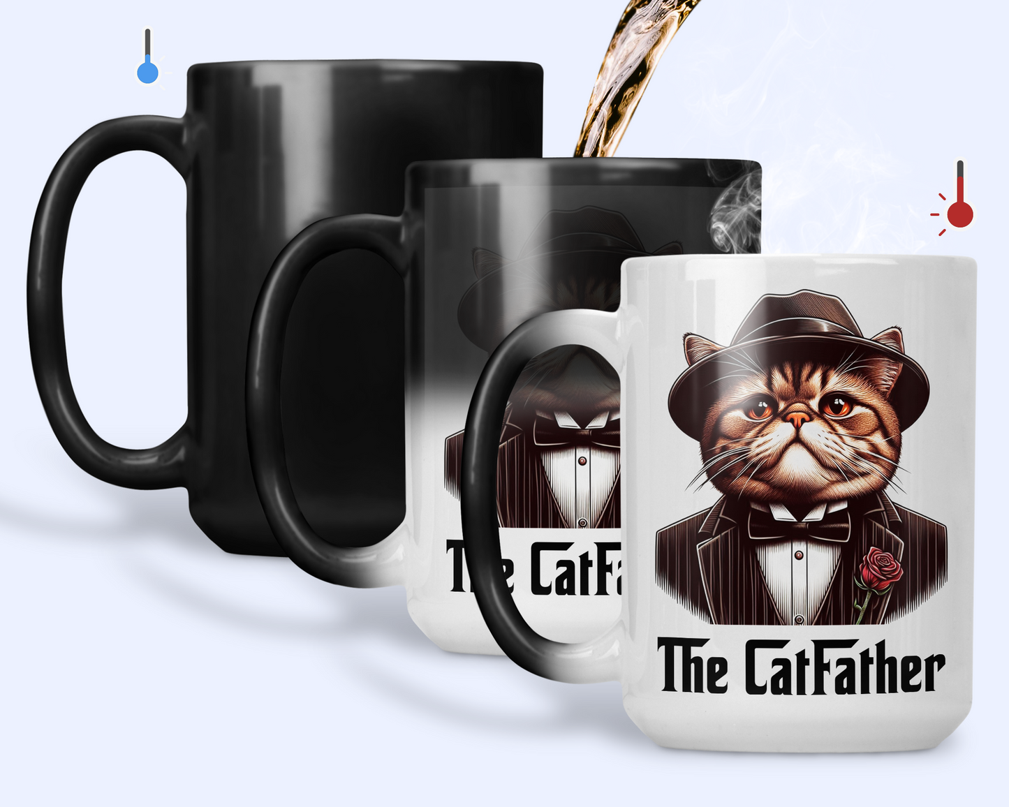 Taza The Cat Father - Taza Mágica 15 oz - Taza Gato