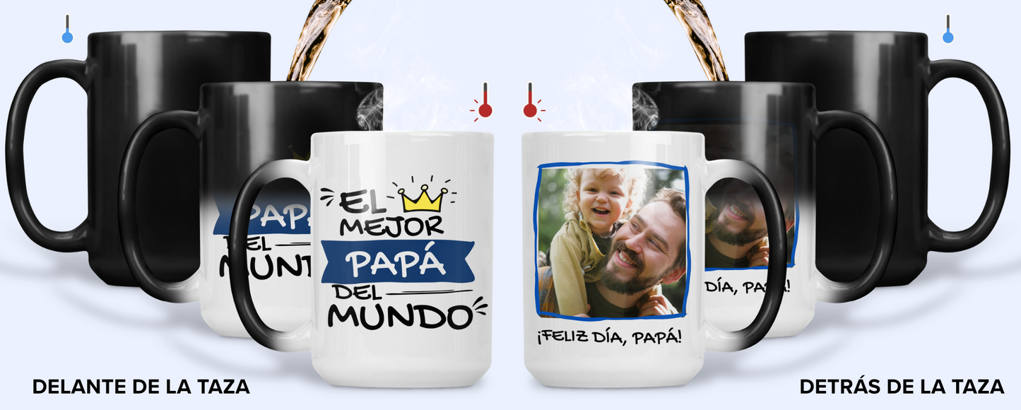 Taza Tu Papá y Tú en tu taza Personalizada - Taza Mágica 15 oz -Tazas Día del Padre - Tazas para Papá