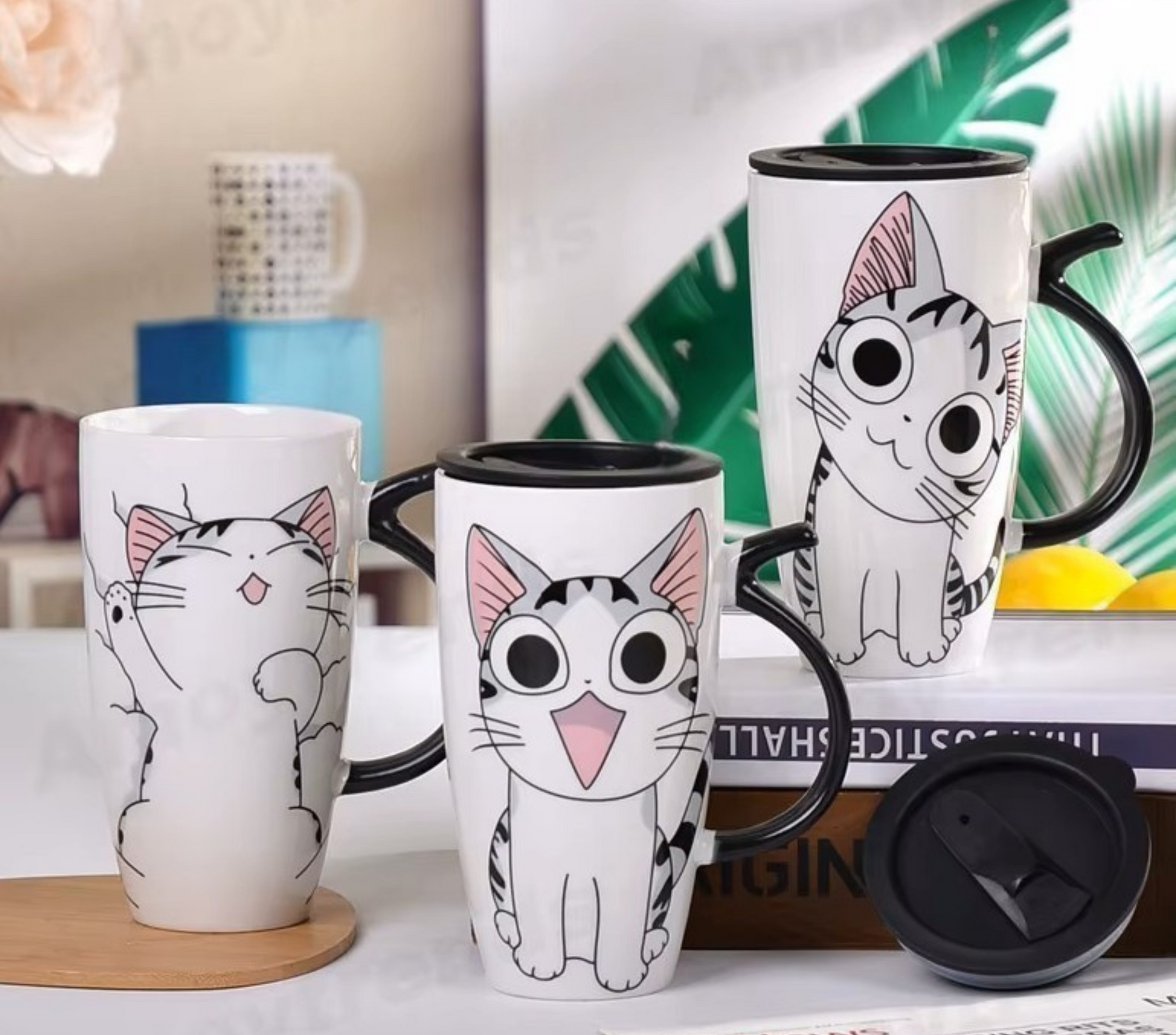 Taza de Gatito Chi con Tapa - Taza Gatos