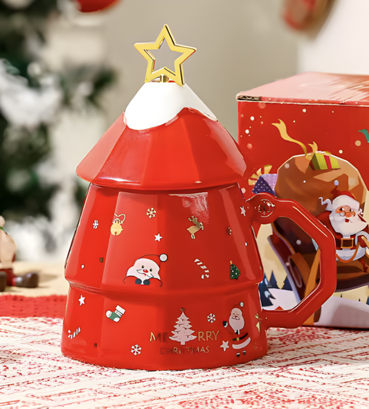 Taza Árbol de Navidad Rojo - Tazas Navideñas