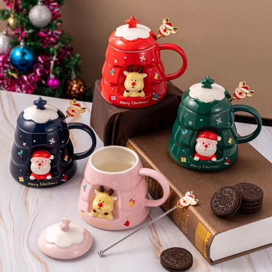 Taza Árbol de Navidad con Ventana de Personaje - Tazas Navideñas