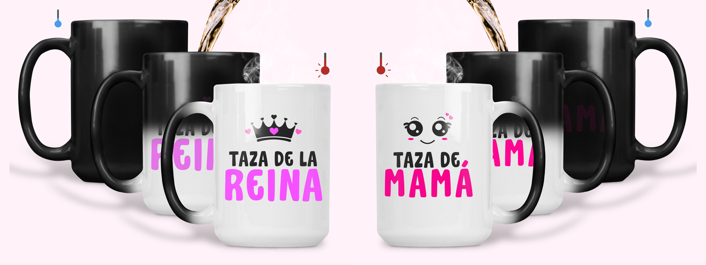 Taza de la Reina, Taza de Mamá | Tazas Día de la Madre - Tazas para Mamá - Taza Mágica de 15 oz