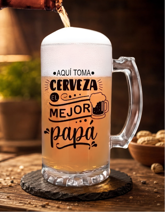 Chop Cervecero Acá toma cerveza el mejor papá 🍺| Chop Cervecero Papá | Chop Transparente