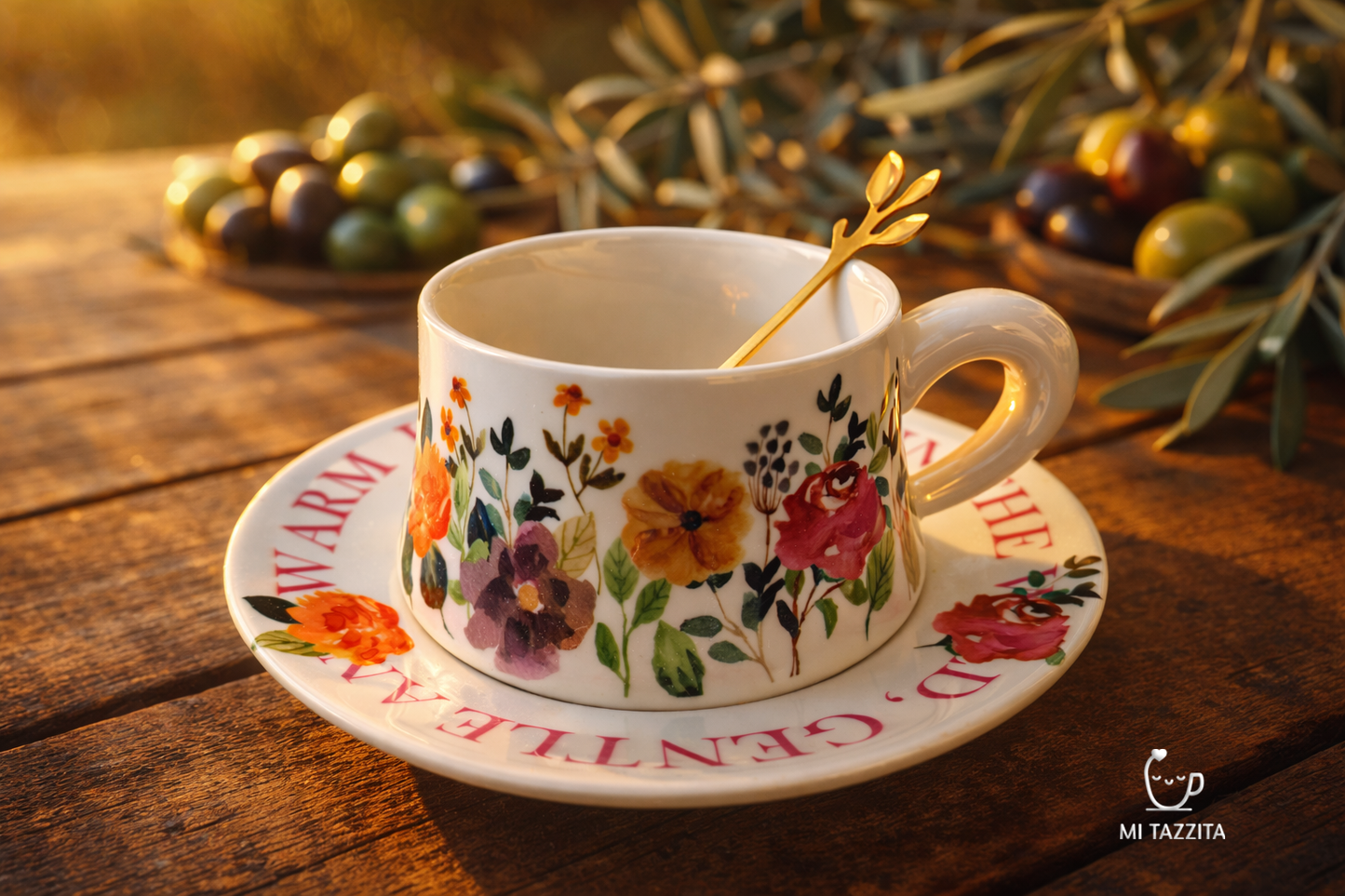 Taza con Diseño Floral Elegante - Tazas para Ellas