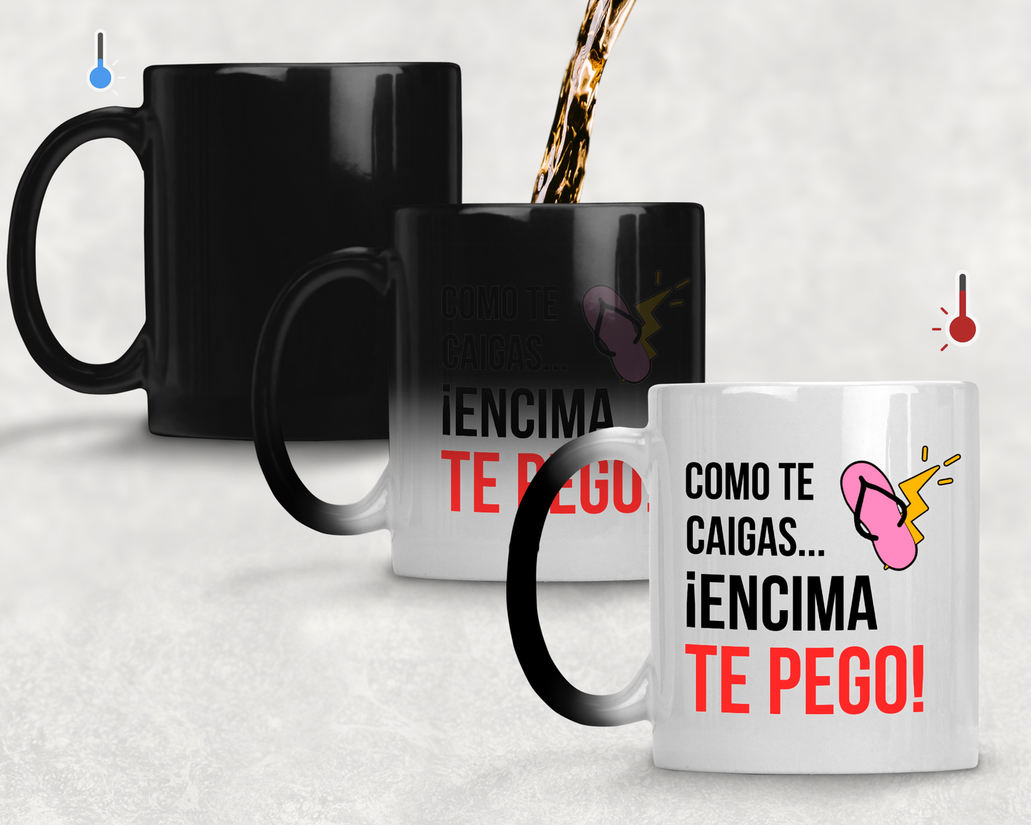 Taza Como te caigas...¡Encima te pego! | Tazas Día de la Madre - Tazas para Mamá | Taza Mágica de 11 oz