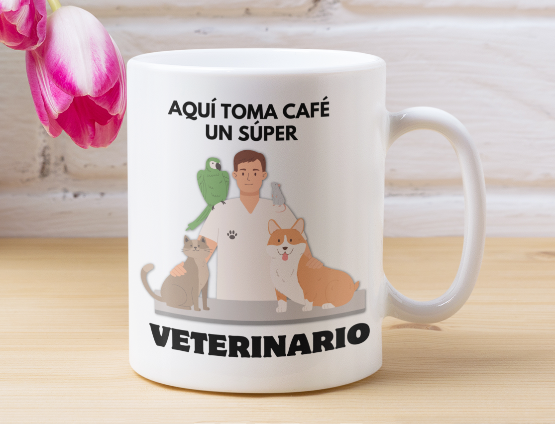 Aquí toma café un súper veterinario
