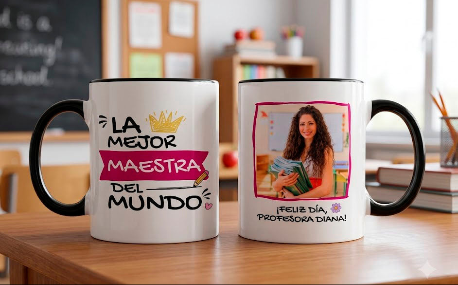Taza Tu Profesora Favorita en tu Taza Personalizada 👩🏽‍🏫☕