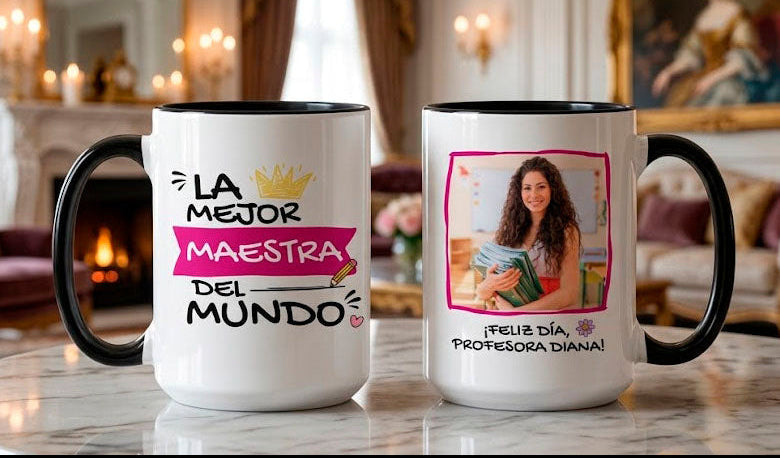 Taza Tu Profesora Favorita en tu Taza Personalizada 👩🏽‍🏫☕
