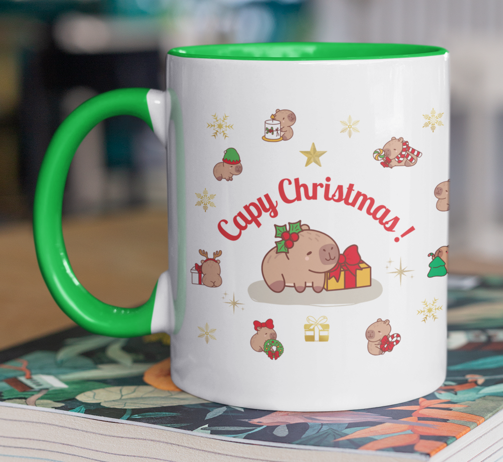 Taza Capibara Navidad Capy Christmas