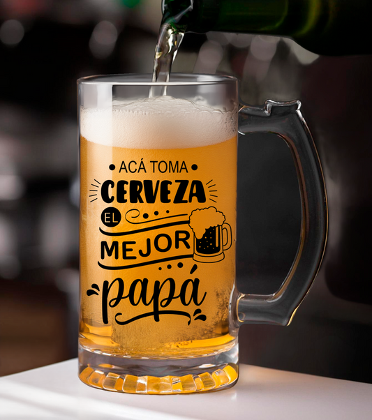 Chop Cervecero Acá Toma Cerveza el Mejor Papá - Chop Cervecero Papá