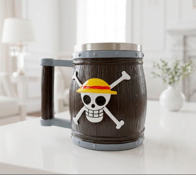 Chop Barril de One Piece con Acero Inoxidable | Tazas y Chops de One Piece 