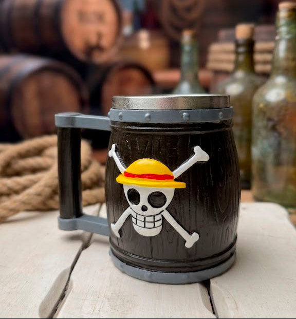 Chop Barril de One Piece con Acero Inoxidable | Tazas y Chops de One Piece 