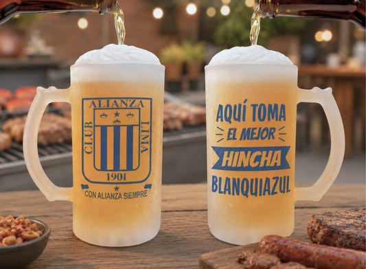 Chop Cervecero Aquí Toma el Mejor Hincha Blanquiazul - Chop Pavonado