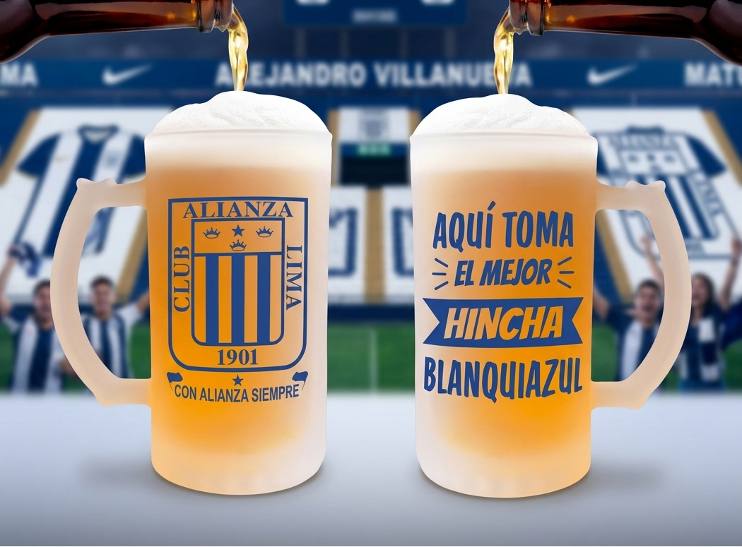Chop Cervecero Aquí Toma el Mejor Hincha Blanquiazul - Chop Pavonado