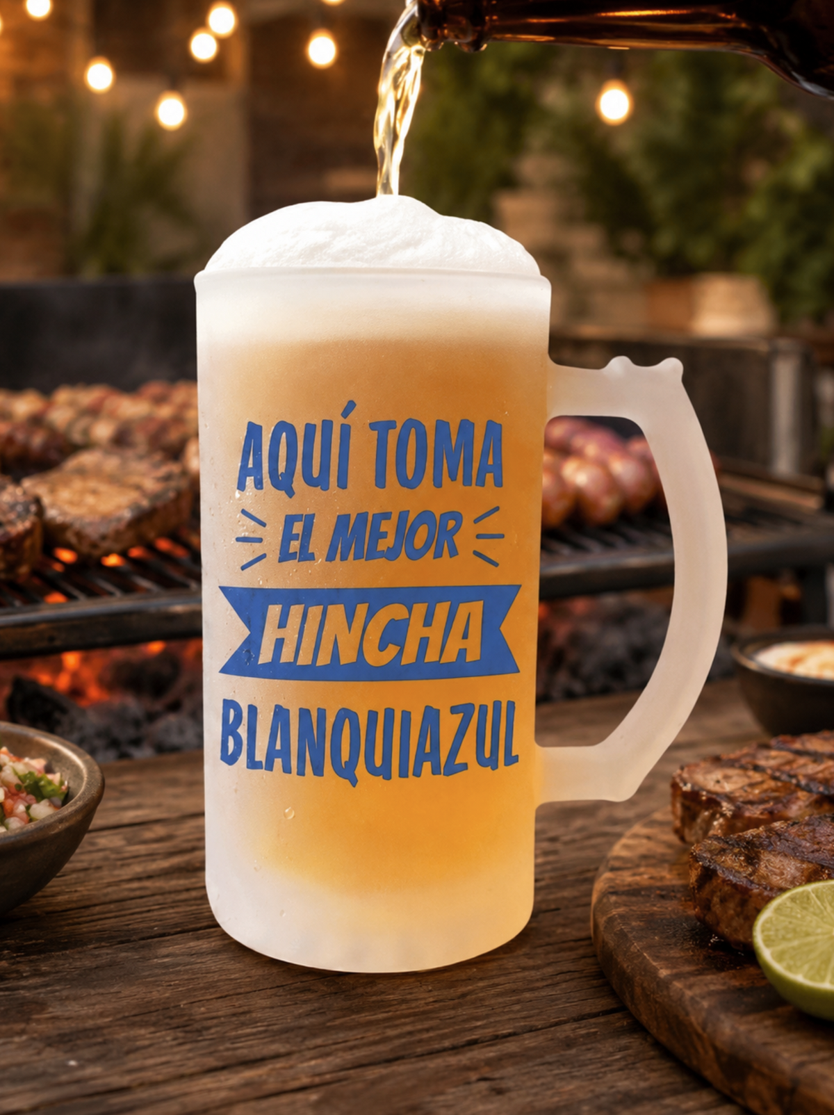 Chop Cervecero Aquí Toma el Mejor Hincha Blanquiazul - Chop Pavonado