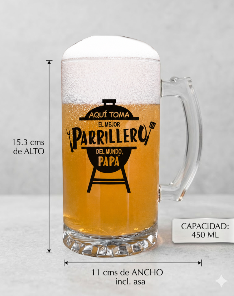 Chop Cervecero Aquí Toma el Mejor Parrillero del Mundo, Papá | Chop Cervecero Papá | Chop Transparente