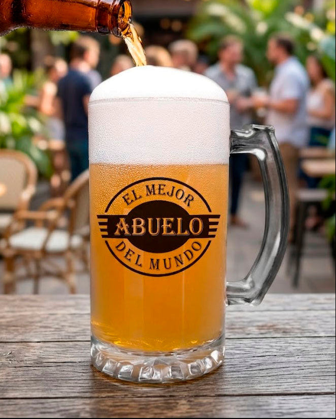 Chop Cervecero El Mejor Abuelo del Mundo | Chop Cervecero Papá | Chop Transparente