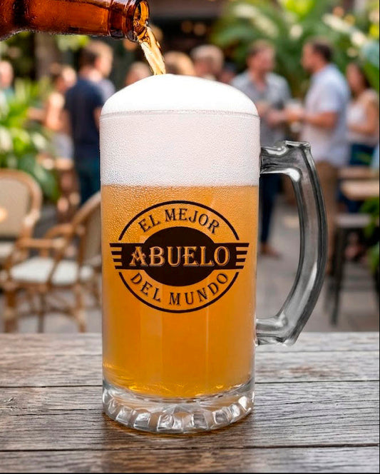 Chop Cervecero El Mejor Abuelo del Mundo | Chop Cervecero Papá | Chop Transparente