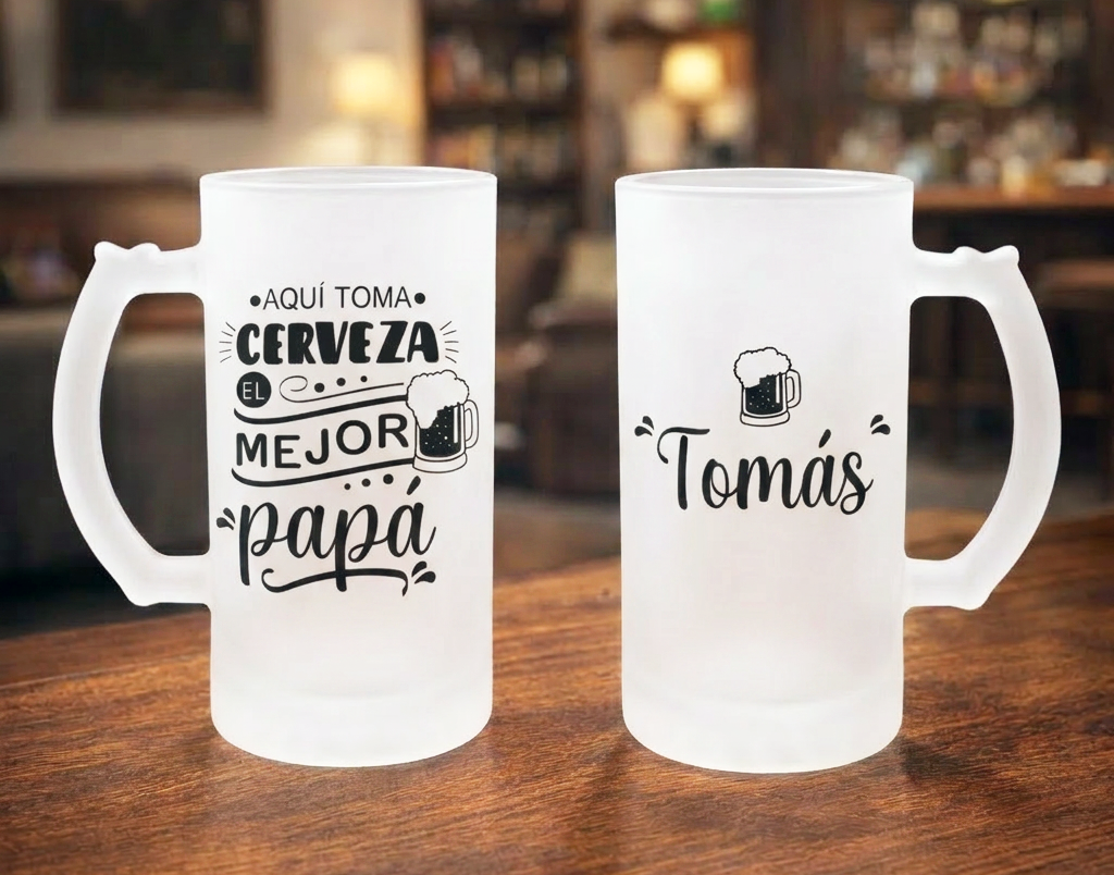 Chop Cervecero El Mejor Papá Personalizado con tu Nombre | Chop Cervecero Papá