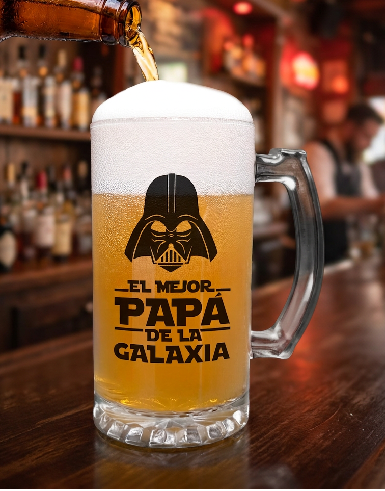 Chop Cervecero El Mejor Papá de la Galaxia | Chop Cervecero Papá | Chop Transparente