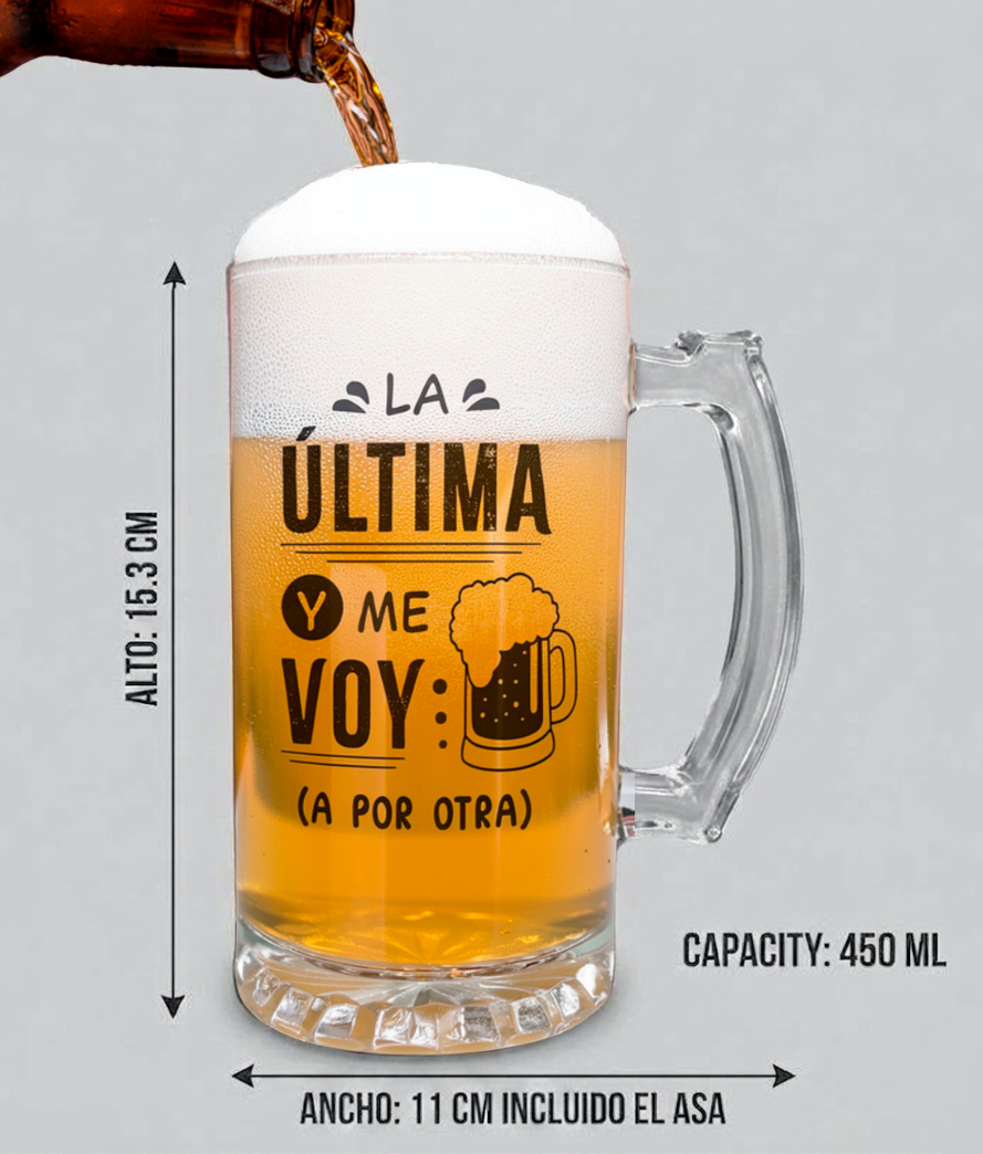Chop Cervecero La última y me voy (A por otra) | Chop Cervecero Papá | Chop Transparente